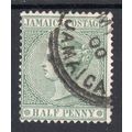Jamaica 1883 Sg16 1/2d Yellow-Green wmk C CA fi...