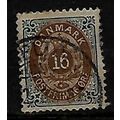 DENMARK 1875 16 ORE BROWN AND GREY SG 84 FINE U...