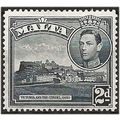 Malta 1938 SG221 2d Slate Black Mounted Mint ..