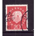 GERMANY 1959 SG B180 20pf RED PRES HEUSS FINE USED