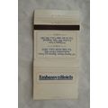 old Matchbook Cover - Embassy Hotels, Burton on...