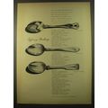 1961 Tiffany Silverware Advertisement - Provence, Faneuil, and Shell and Thread