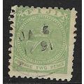 FIJI 1881-90 QV 2d PERF 10 YELLOW-GREEN USED SG40