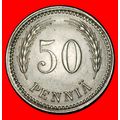 Ⰶ LION (1921-1948): FINLAND ★ 50 PENCE 1921H!★L...