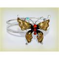 Femme Pretty Fashion Retro Butterfly Crystal Br...