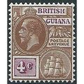 British Guiana 1914 SG261 4c Brown & Bright Pur...