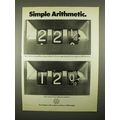 1973 Volkswagen VW Bug Ad - Simple Arithmetic