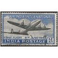India 1948 SG304 12a Black & Ultramarine AIR Fi...