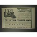 1910 Waterloo Cement Ad - Polygon Concrete Mixer