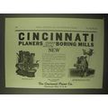 1922 Cincinnati Planers and Boring Mills Ad