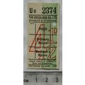 Vintage: ticket The Green Bus Service 4½d Rugel...