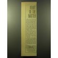 1960 Merrill Lynch Ad - Heart of the Matter