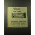 1960 American Express Travelers Cheques Advertisement - Safest