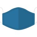 2x Blue Reusable Face Covering Mask Adults Teens