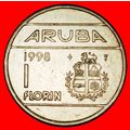 Ⰶ NETHERLANDS (1986-2013): ARUBA ★ 1 FLORIN 199...