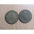 Netherlands 1961 5 Cents Coin