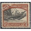 Niue 1932 SG57 2d Black & Red-Brown Mounted Min...
