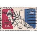 USA, airmail, Statue of Liberty , red & blue 19...