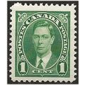 Canada 1937 SG357 1c Green Mounted Mint . .. .