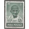 India 1948 SG307 12a Grey-Green Gandhi 1st Anni...