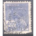 Brazil 1921 - 400r blue - Hermes - used 2