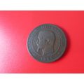 1855 FRANCE DIX CENTIMES K MINT MARK FREE POST. T