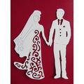 6 x Tattered Lace Die Cuts Bride & Groom