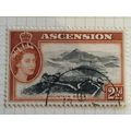 Ascension QEII 1956 2½d Black & Orange Brown Us...