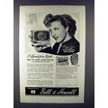 1945 Bell & Howell Filmo Movie Camera Ad - Laraine Day