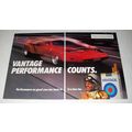 1985 2-page Vantage Cigarette Ad - Performance Counts