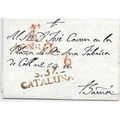 Spain Stampless 1830 Cataluna #S.37 to Banna B-...