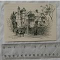 Vintage engraving - Eastgate House, Rochester