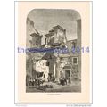 TEMPLE OF MINERVA, ROME, ITALY, BOOK ILLUSTRATI...