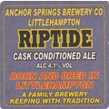 BEER MAT - ANCHOR SPRINGS BREWERY - RIPTIDE - (...