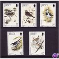 JERSEY 1992 WINTER BIRDS SET 5 VALS U/M MINT