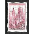 FRANCE 1957 35F ROVEN CATHEDRAL SG 1354 FINE USED#