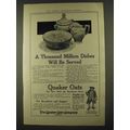 1912 Quaker Oats Ad - Thousand Million Dishes S...
