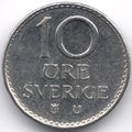 Sweden : 10 Öre 1973 U