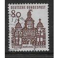 GERMANY 1964 GERMAN ARCHITECTURE 80pf BROWN SG1...