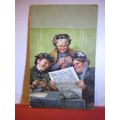 3 LADIES READING THE NEWSPAPER used vintage Ger...