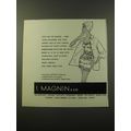 1960 I. Magnin Cabana Swimsuit and Coat Ad - Two for the seaside