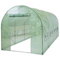 Outdoor 7 x 15 Ft Hoop House Greenhouse with St...