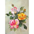 D025130 Pink and Yellow Roses by Mary Brown. Th...