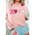 Pink Sequin Heart XOXO Patched Graphic Valentin...