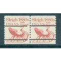 1900a 5.2c Sleigh Fine MNH Dry Gum Gap Pair Pre...
