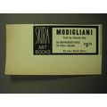 1958 Skira Art Books Advertisement - Modigliani Text by Claude Roy