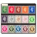 KGVI, 1937-47 SG462-475 ½d-1s, Dark Colours Set...