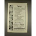 1926 Thos. Cook & Son Cruise Ad - Franconia, Homeric - Europe
