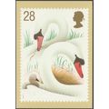 Swans, 28p, Breeding Pair & Cygnet, 1993 - Roya...