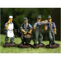 SHQ 20mm 1/72 Painted German Cook & 3 Assistant...